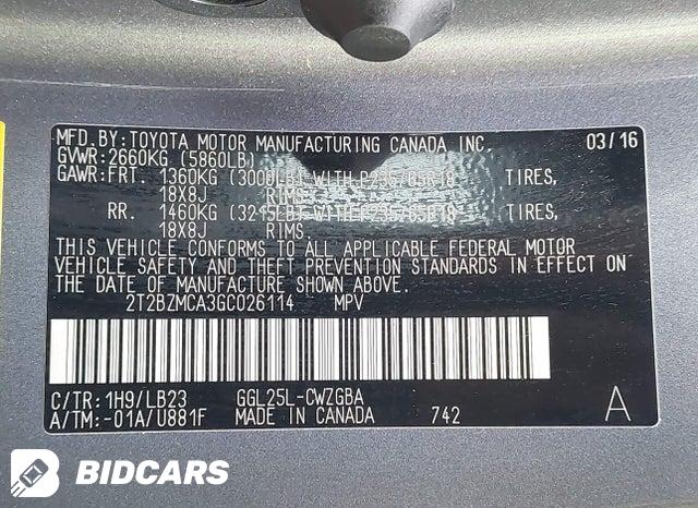 2016 Lexus RX — VIN 2T2BZMCA3GC026114, şəkil 8