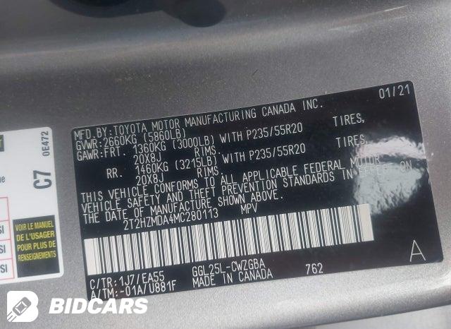 2021 Lexus RX — VIN 2T2HZMDA4MC280113, şəkil 9
