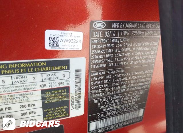 SALWR2WF8EA353295 2014 Land Rover Range Rover photo no. 9