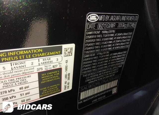 2022 Land Rover Range Rover — VIN SALWS2RU7NA205489, şəkil 9