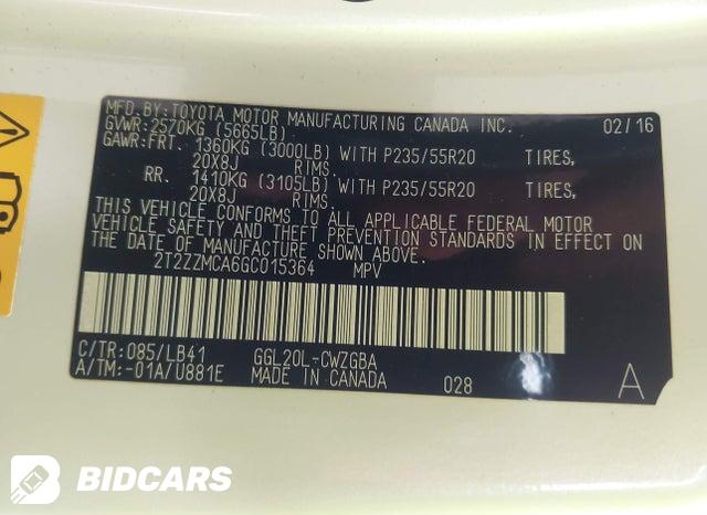 2016 Lexus RX — VIN 2T2ZZMCA6GC015364, şəkil 9