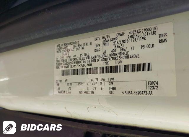 1FTNR1ZM1FKA60700 2015 Ford Transit photo no. 9