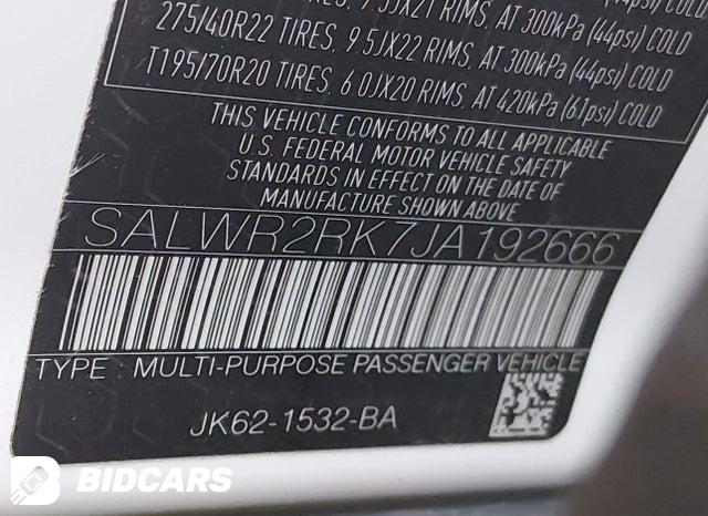 2018 Land Rover Range Rover — VIN SALWR2RK7JA192666, şəkil 9