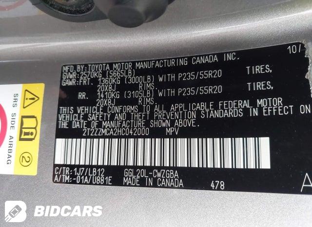 2T2ZZMCA2HC042000 2017 Lexus RX photo no. 9