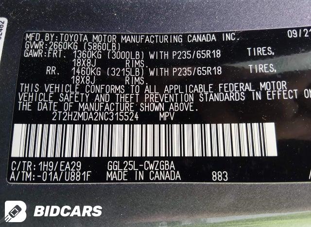 2022 Lexus RX — VIN 2T2HZMDA2NC315524, şəkil 9