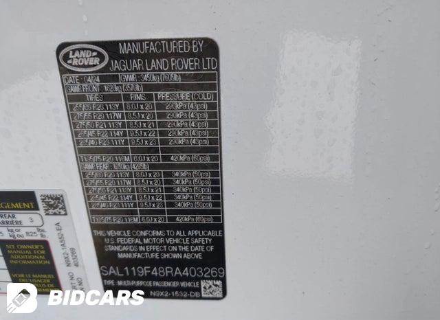 2024 Land Rover Range Rover — VIN SAL119F48RA403269, şəkil 9