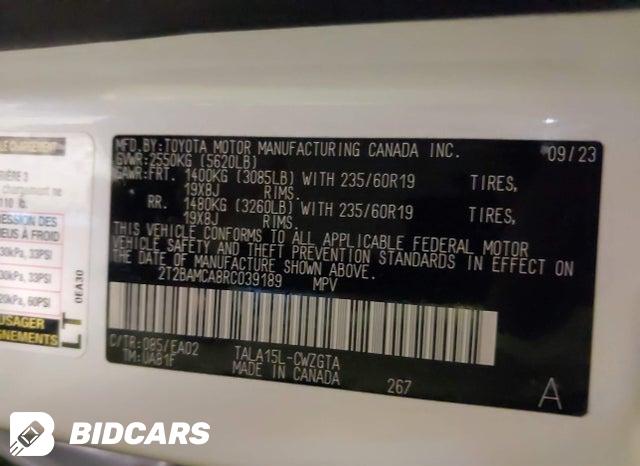 2024 Lexus RX — VIN 2T2BAMCA8RC039189, şəkil 9