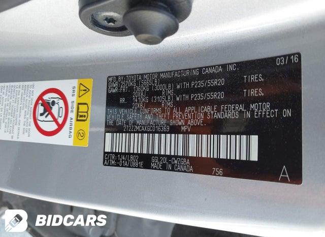 2016 Lexus RX — VIN 2T2ZZMCAXGC016369, şəkil 9