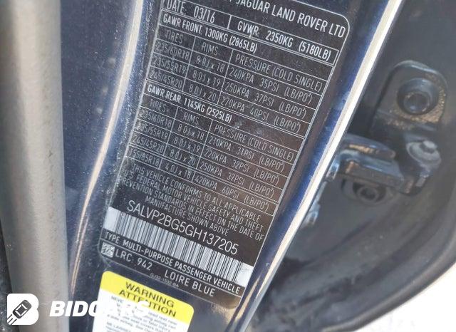 2016 Land Rover Range Rover — VIN SALVP2BG5GH137205, фото 9