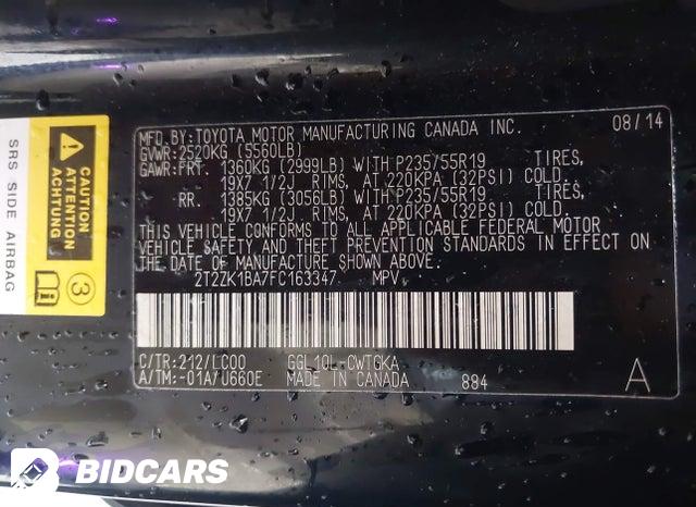 2T2ZK1BA7FC163347 2015 Lexus RX photo no. 9