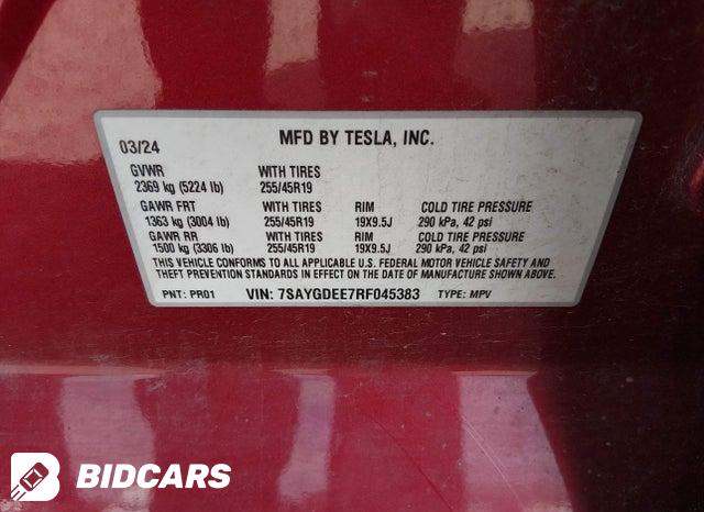 2024 Tesla MODEL Y — VIN 7SAYGDEE7RF045383, şəkil 9