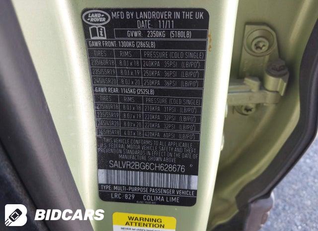 SALVR2BG6CH628676 2012 Land Rover Range Rover photo no. 9