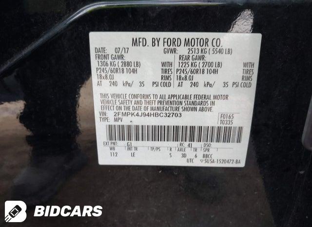 2017 Ford Edge — VIN 2FMPK4J94HBC32703, şəkil 9