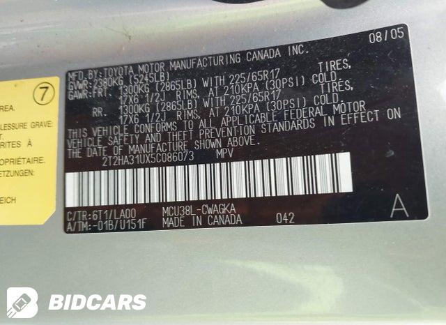 2T2HA31UX5C086073 2005 Lexus RX photo no. 9