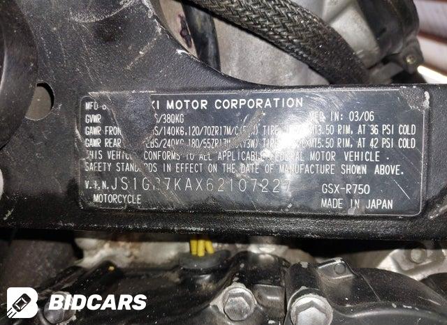 JS1GR7KAX62107227 2006 Suzuki GSX-R750 photo no. 10