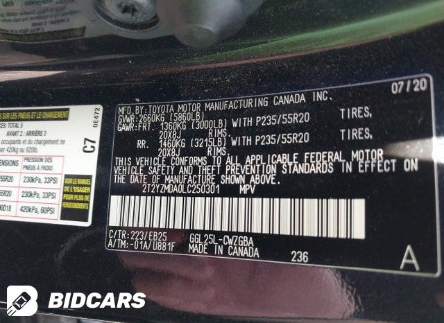 2020 Lexus RX — VIN 2T2YZMDA0LC250301, şəkil 9