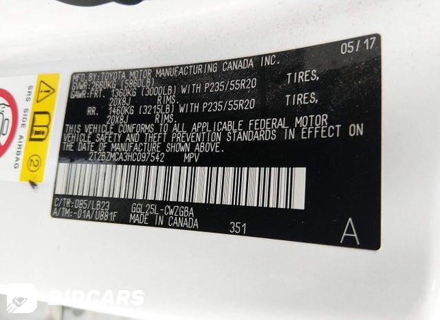 2T2BZMCA3HC097542 2017 Lexus RX photo no. 9