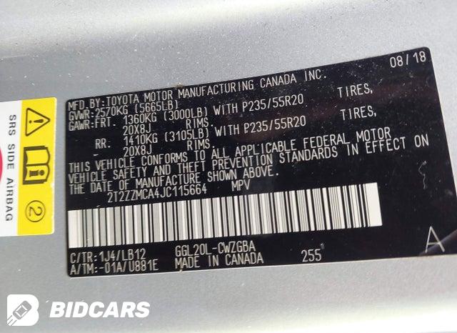 2018 Lexus RX — VIN 2T2ZZMCA4JC115664, şəkil 9