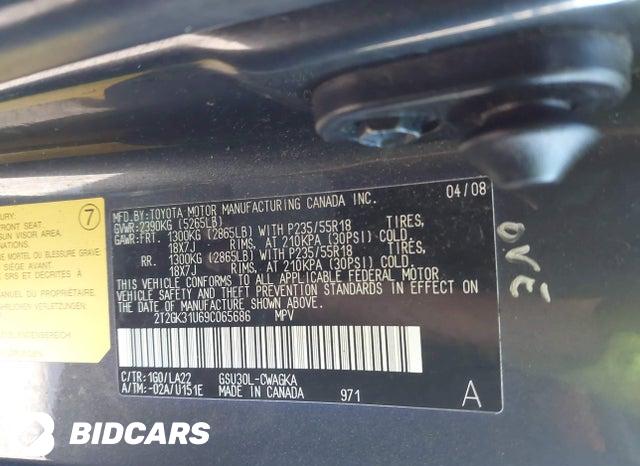 2T2GK31U69C065686 2009 Lexus RX photo no. 9