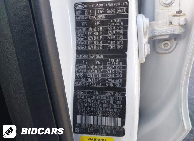 SALCR2FX5KH785292 2019 Land Rover Discovery photo no. 9