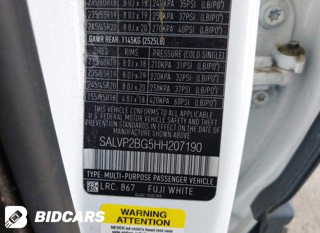2017 Land Rover Range Rover — VIN SALVP2BG5HH207190, фото 9