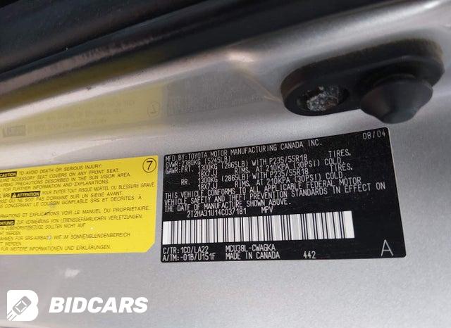 2T2HA31U14C037181 2004 Lexus RX photo no. 9