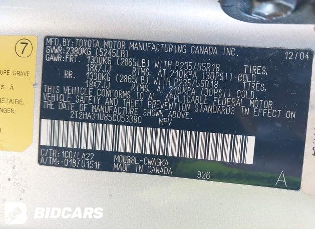 2T2HA31U85C053380 2005 Lexus RX photo no. 9