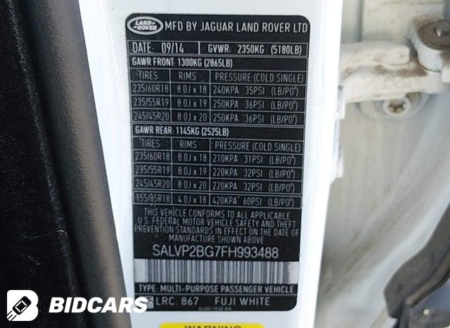 SALVP2BG7FH993488 2015 Land Rover Range Rover photo no. 9