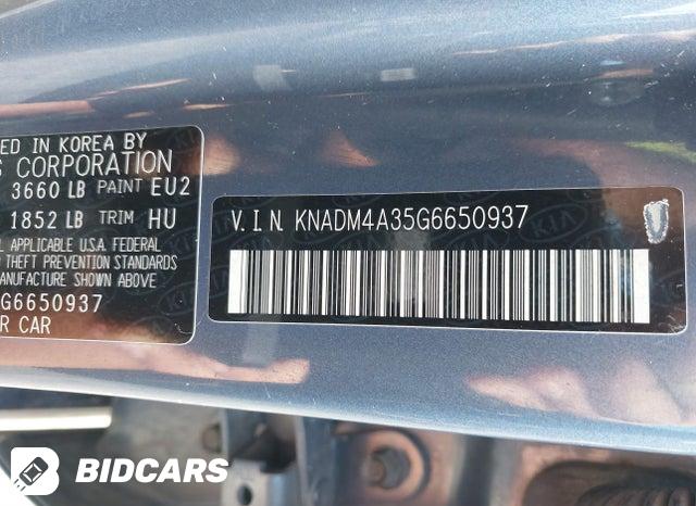 2016 KIA Rio — VIN KNADM4A35G6650937, şəkil 9