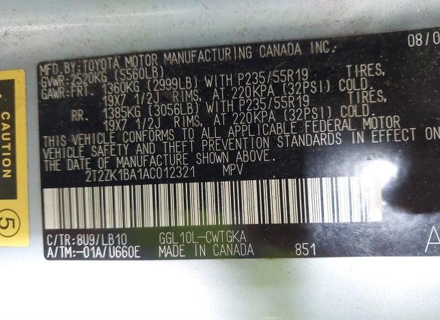 2T2ZK1BA1AC012321 2010 Lexus RX photo no. 9
