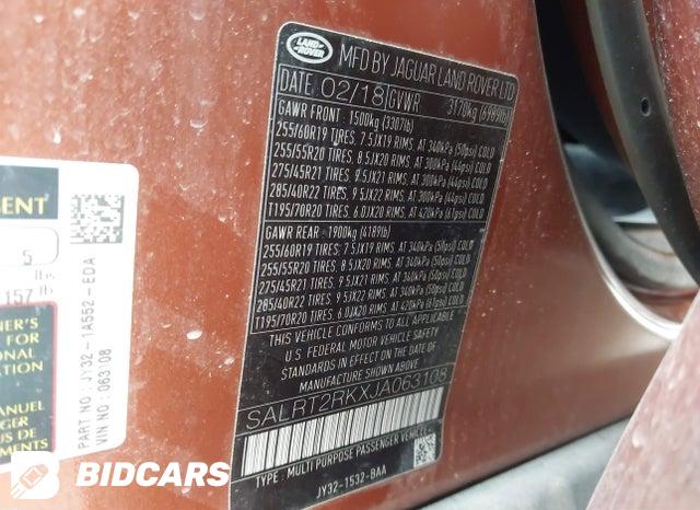 2018 Land Rover Discovery — VIN SALRT2RKXJA063108, şəkil 9