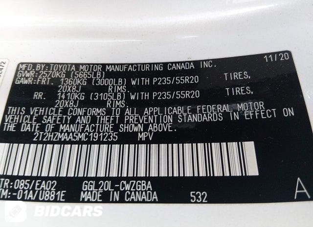 2021 Lexus RX — VIN 2T2HZMAA5MC191235, şəkil 9