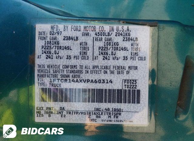 1FTCR14AXVPA60314 1997 Ford Ranger photo no. 9