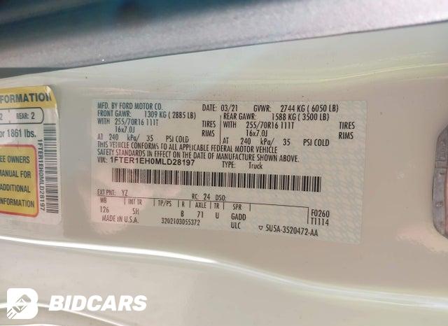 2021 Ford Ranger — VIN 1FTER1EH0MLD28197, şəkil 9