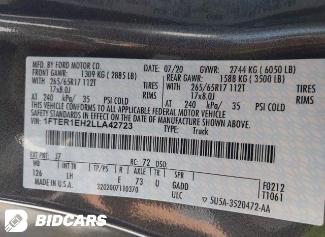2020 Ford Ranger — VIN 1FTER1EH2LLA42723, şəkil 9