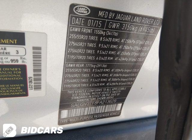 SALGV3TF8FA213629 2015 Land Rover Range Rover photo no. 9