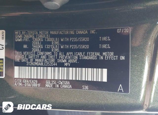 2020 Lexus RX — VIN 2T2HZMDA8LC253544, şəkil 9