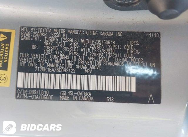 2T2BK1BA7BC092422 2011 Lexus RX photo no. 9