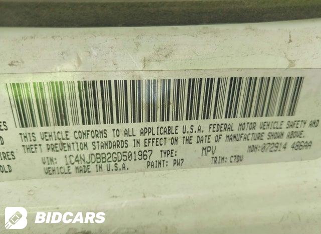 2016 Jeep Compass — VIN 1C4NJDBB2GD501967, şəkil 9