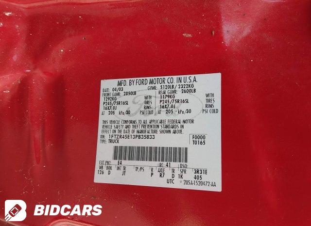 1FTZR45E13PB35833 2003 Ford Ranger photo no. 9