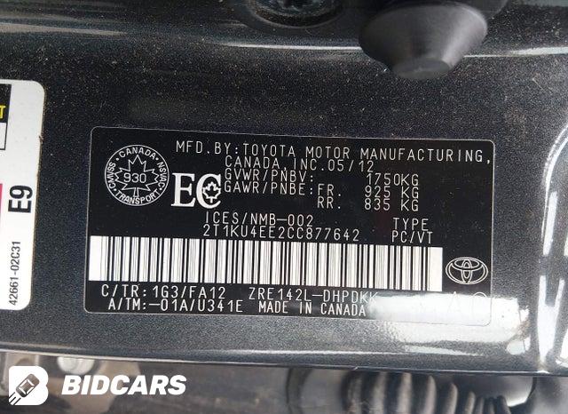 2T1KU4EE2CC877642 2012 Toyota Matrix photo no. 9
