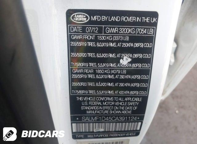 SALMF1D45CA391124 2012 Land Rover Range Rover photo no. 9