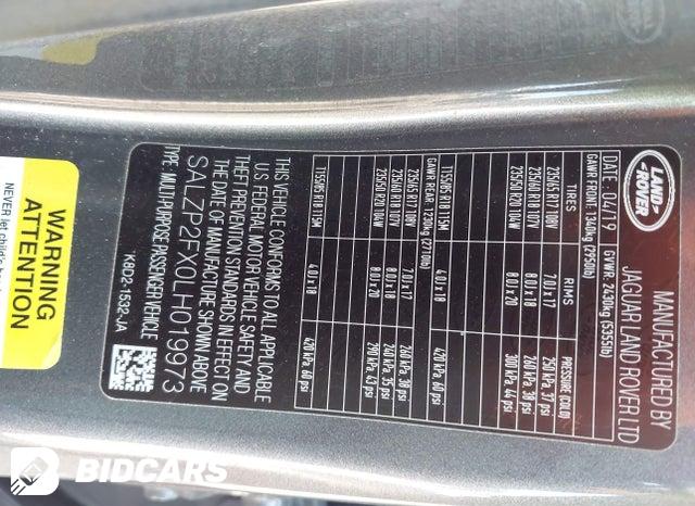 2020 Land Rover Range Rover — VIN SALZP2FX0LH019973, şəkil 9