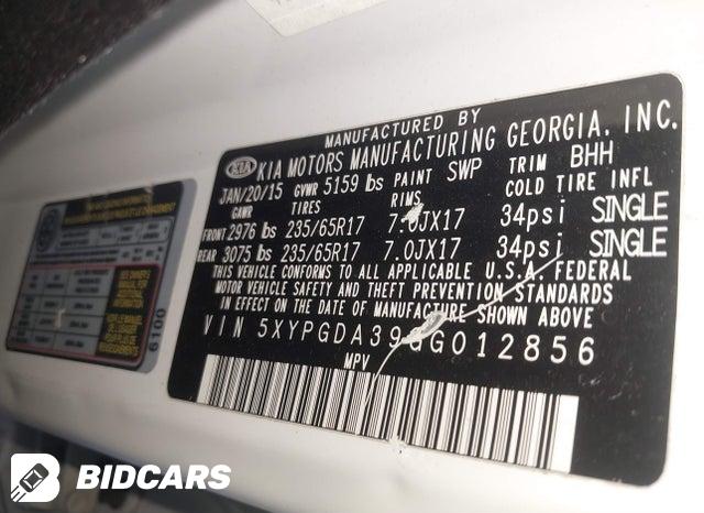 2016 KIA Sorento — VIN 5XYPGDA39GG012856, şəkil 9