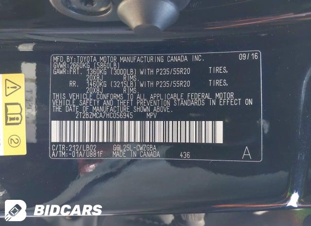 2017 Lexus RX — VIN 2T2BZMCA7HC056945, şəkil 9
