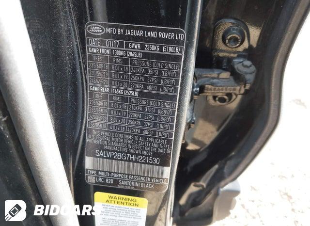 2017 Land Rover Range Rover — VIN SALVP2BG7HH221530, şəkil 9