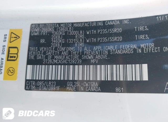 2017 Lexus RX — VIN 2T2BZMCA5HC128239, şəkil 9