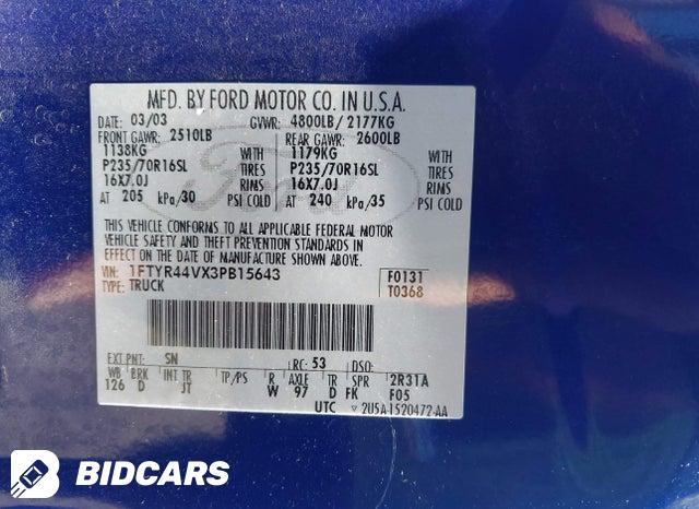 1FTYR44VX3PB15643 2003 Ford Ranger photo no. 9