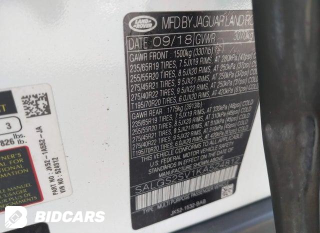 SALGS2SV1KA524812 2019 Land Rover Range Rover photo no. 9