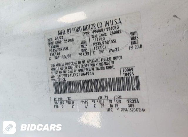 1FTYR14UX2PB64944 2002 Ford Ranger photo no. 9